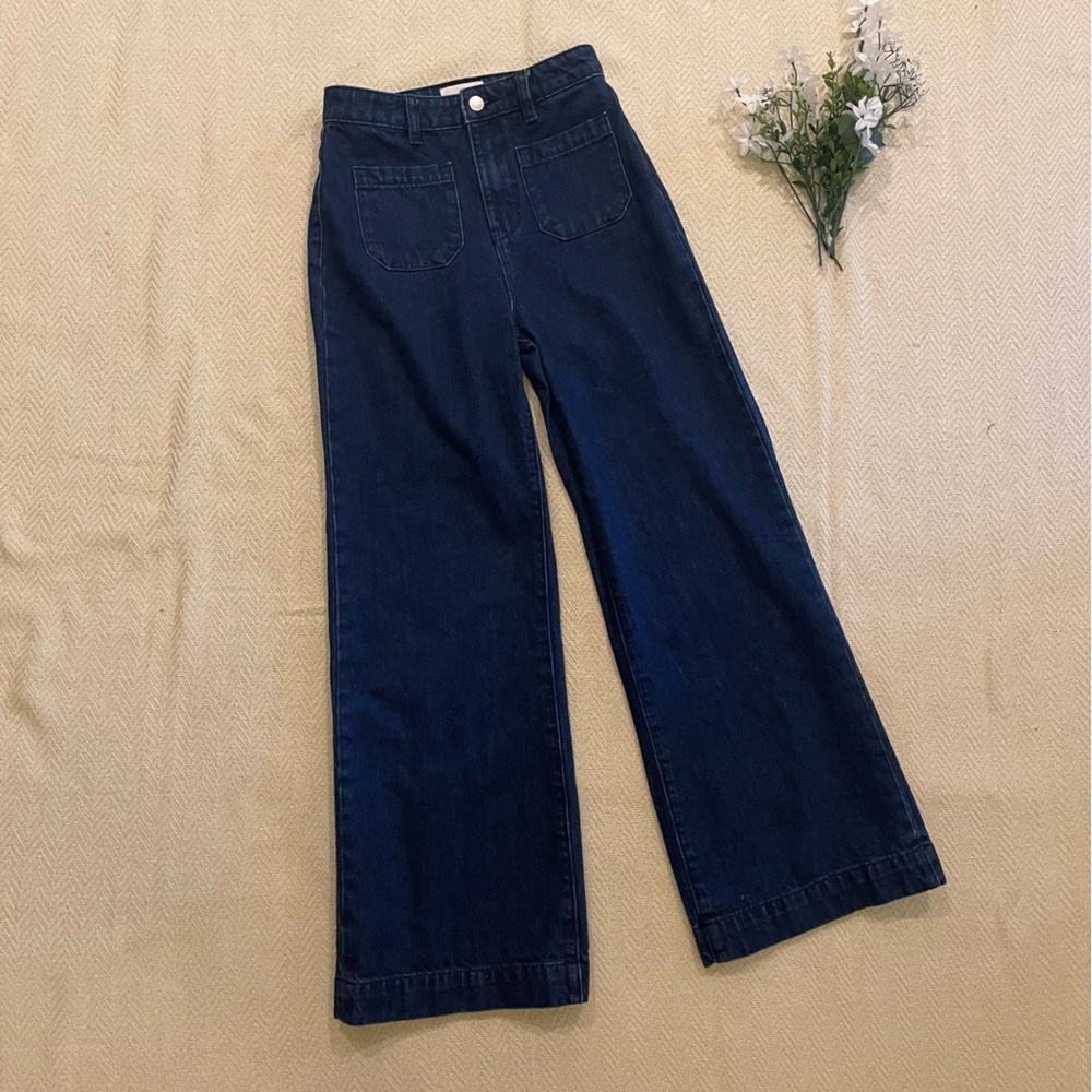 Rolla's Wide Leg High Rise Womens Size 25 Dark Wash
